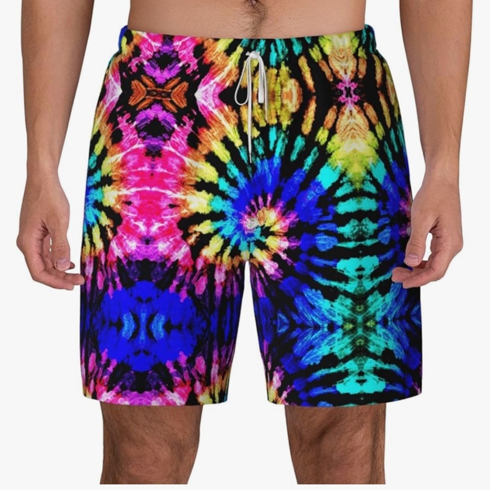 Vibrant Tie-Dye Swim Shorts